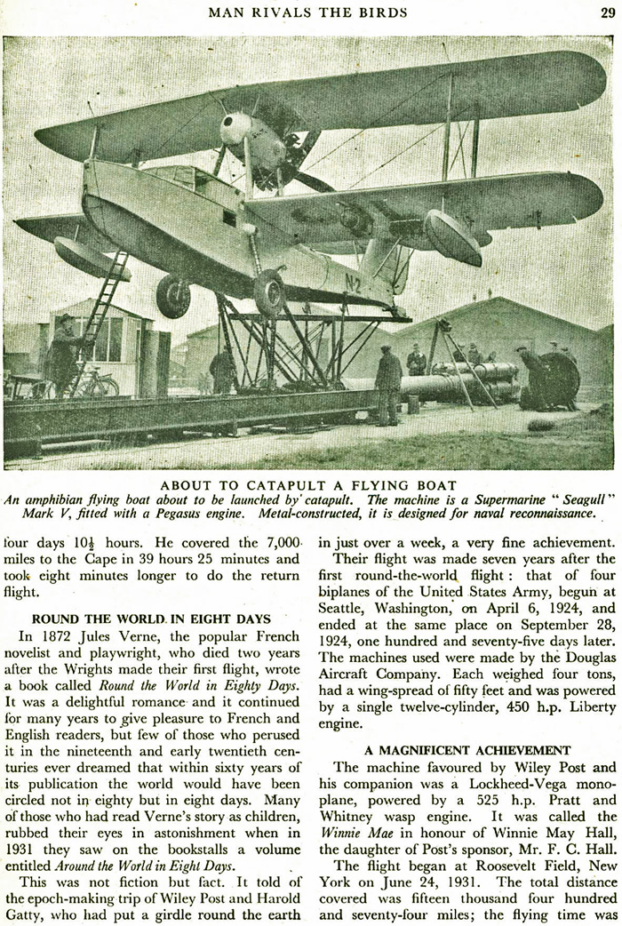 Catapulting a flying boat - 1930s